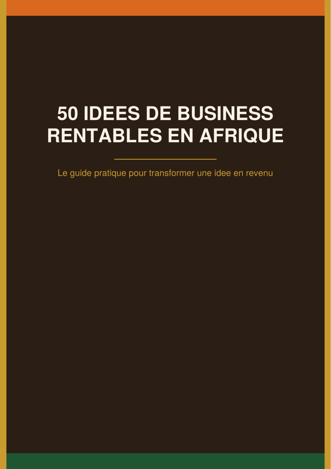 50 idées de business rentable en Afrique