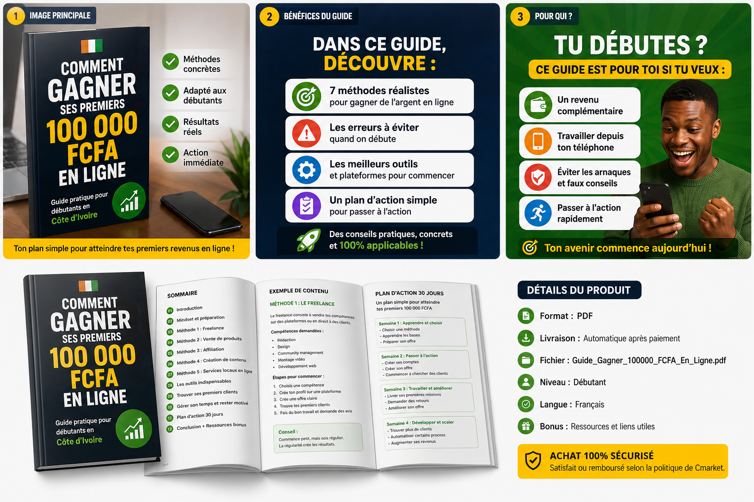 Comment gagner ses premiers 100 000 FCFA en ligne – Guide pratique pour débutants en Côte d’Ivoire