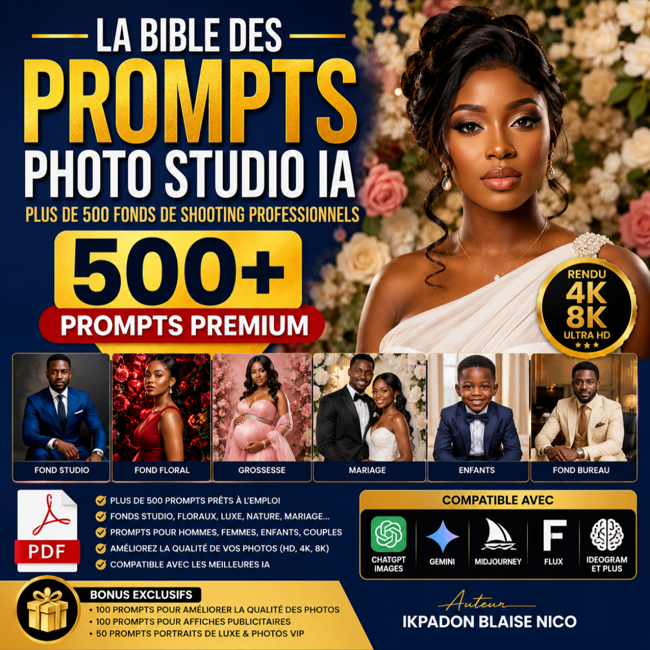 La Bible des Prompts Photo Studio IA – Plus de 500 Fonds de Shooting Professionnels