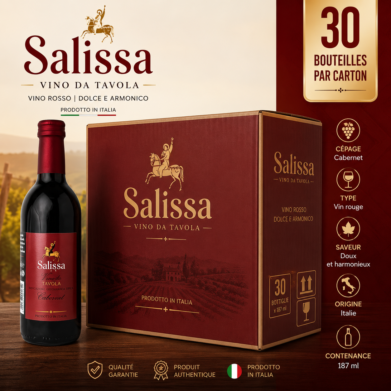 Salissa, l'élégance du vin italien.