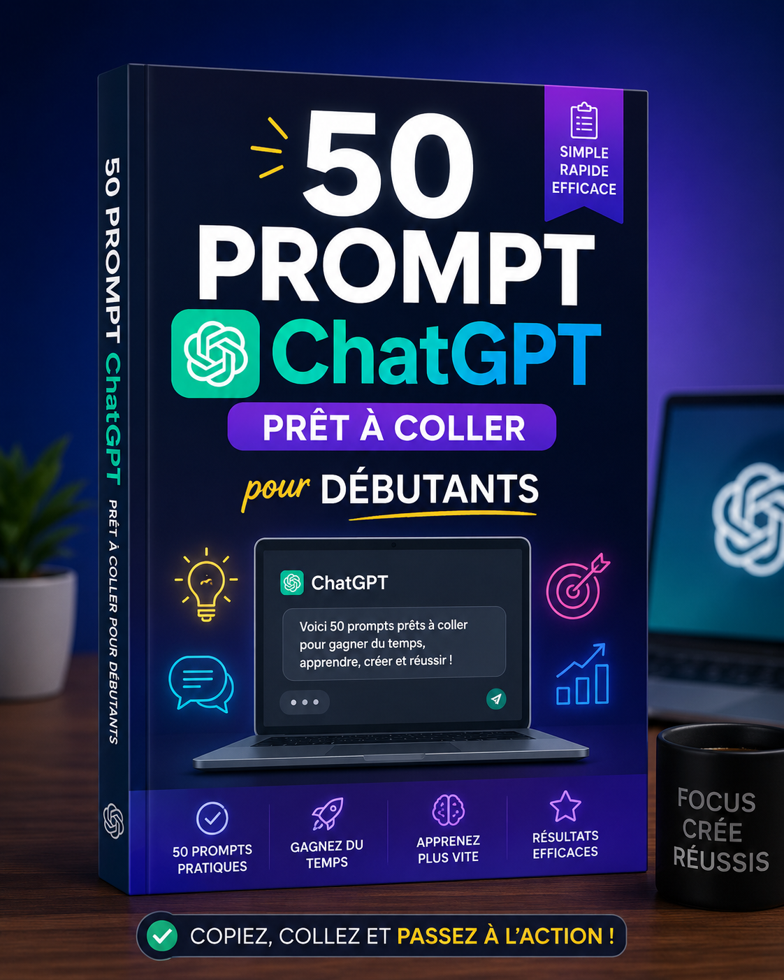 50 prompt ChatGPT prêt à coller pour débutants