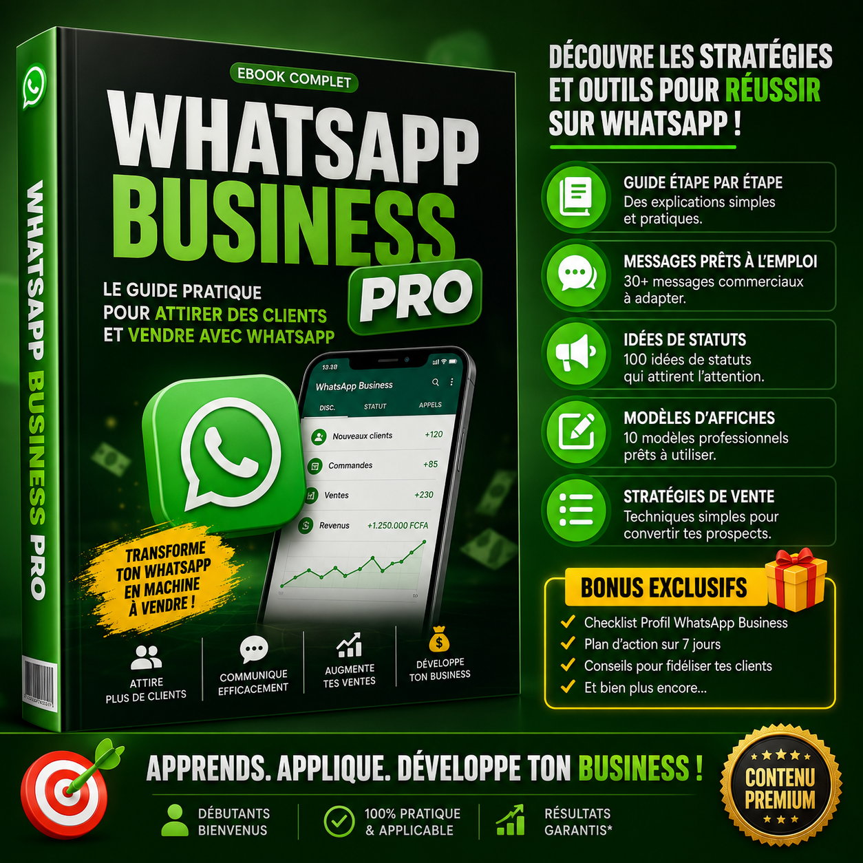 📘Le guide Ultime Pour Vendre Sur Wattsapp Et Gagner De L'argent Avec Téléphone