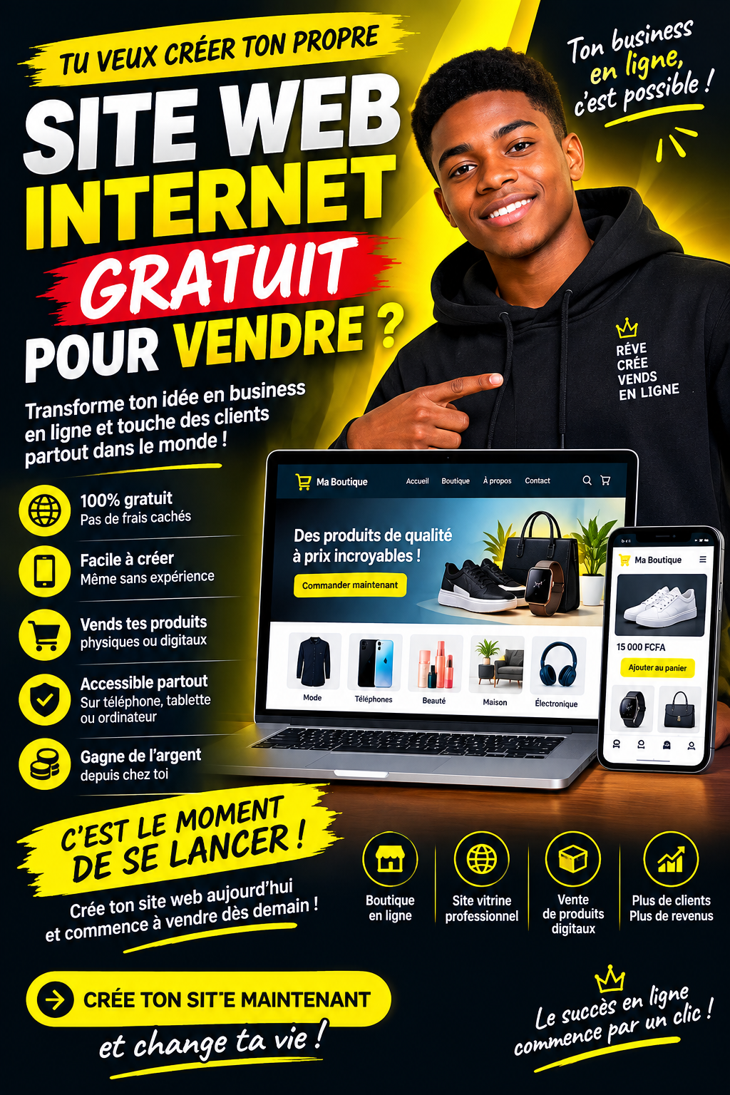 Créer son propre site web pour vendre