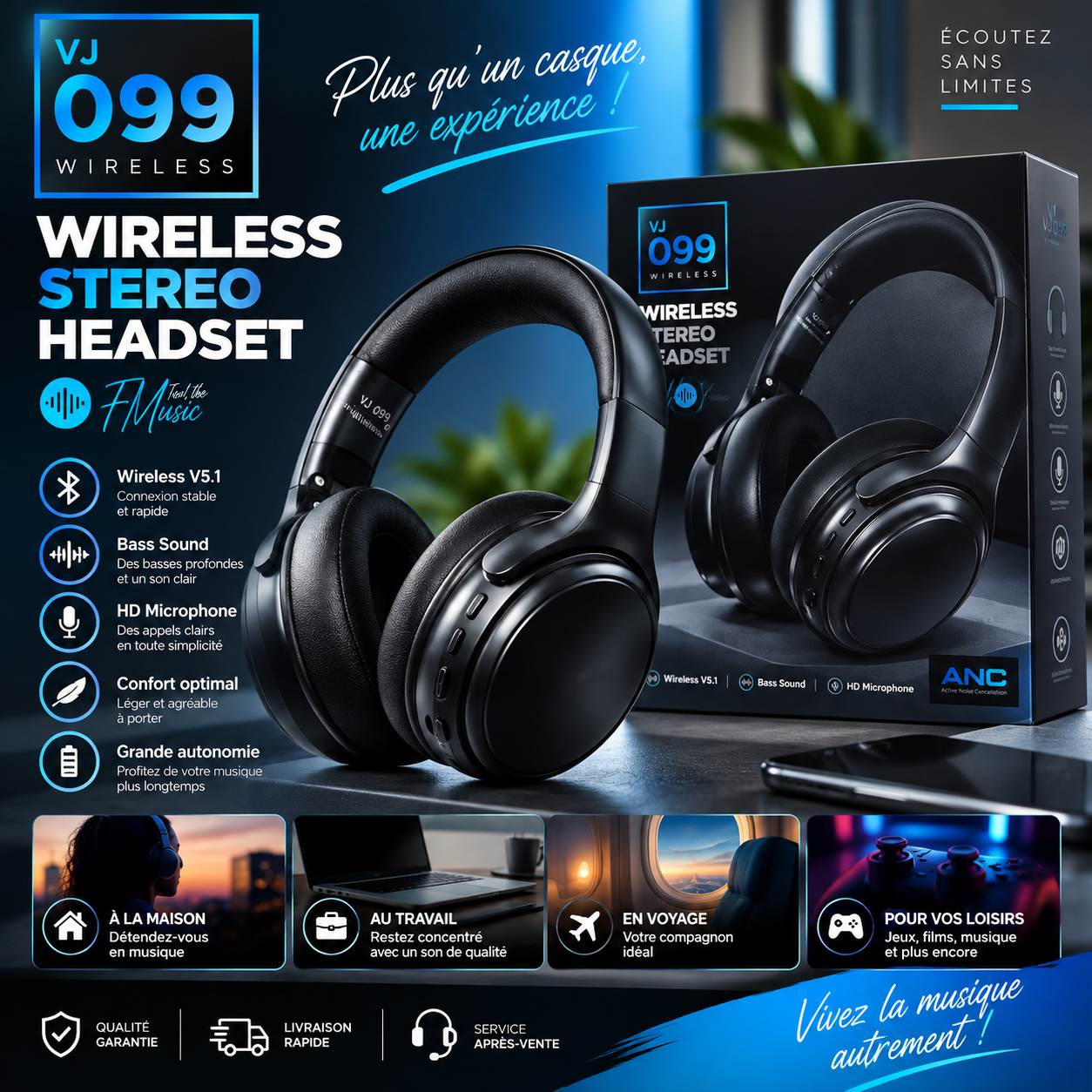 VJ 099 Wireless Stereo, l’expérience sonore sans limites