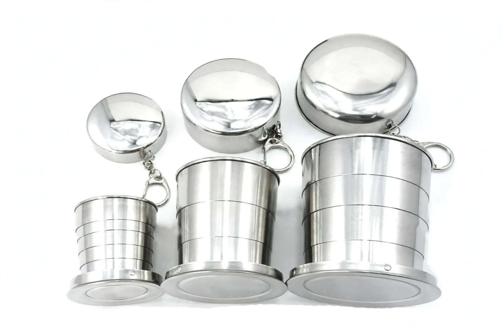 Gobelets pliable en acier inoxydable 3 en 1